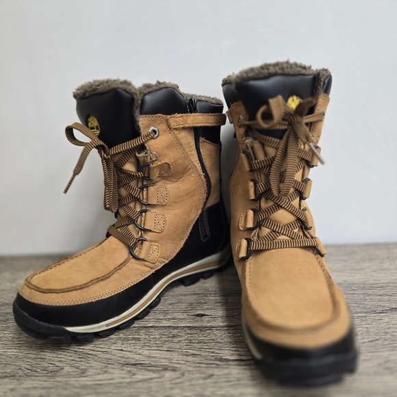 Timberland Chillberg Waterproof Insulated Wheat Nubuck BOYS Boots Size 6 - Picture 1 of 13
